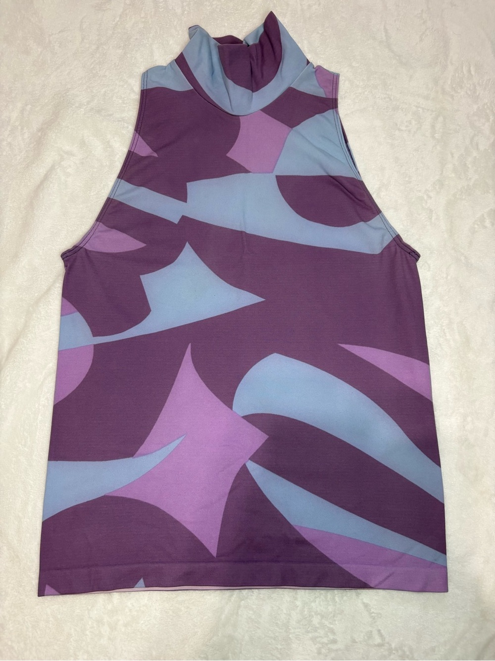PINK Victoria's Secret Purple Abstract Mock Neck Tank
